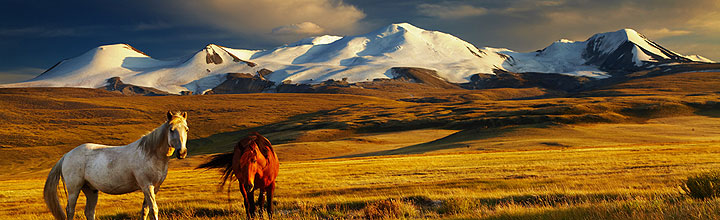Berglandschaft in der Mongolei
